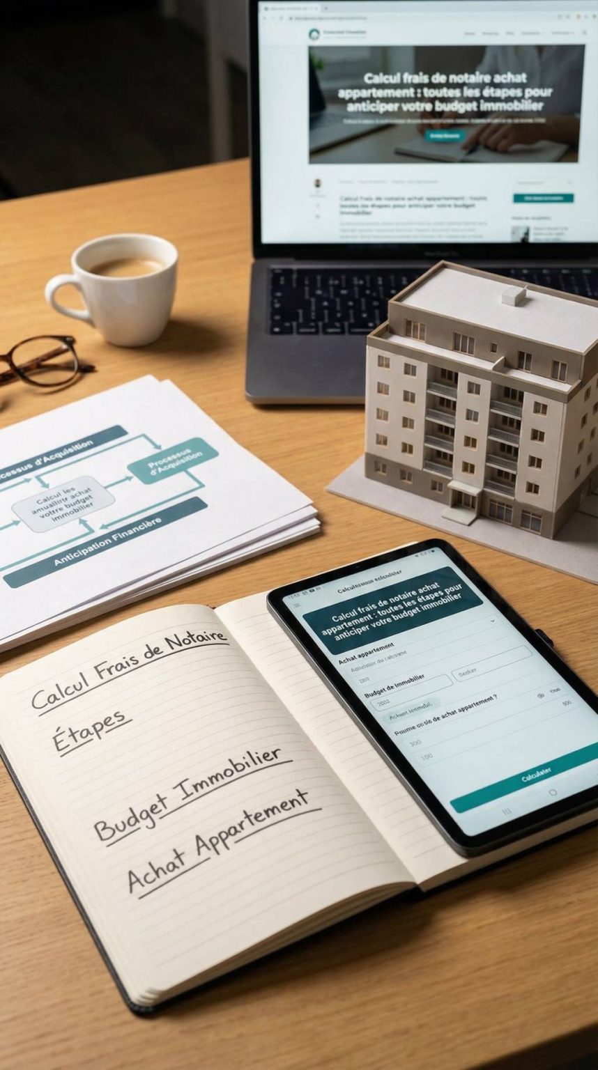 Calcul frais de notaire achat appartement : toutes les étapes pour anticiper votre budget immobilier