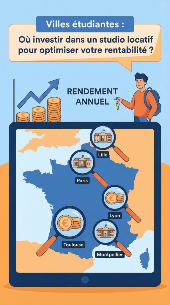 Villes étudiantes : ou investir dans un studio locatif pour optimiser votre rentabilité annuelle